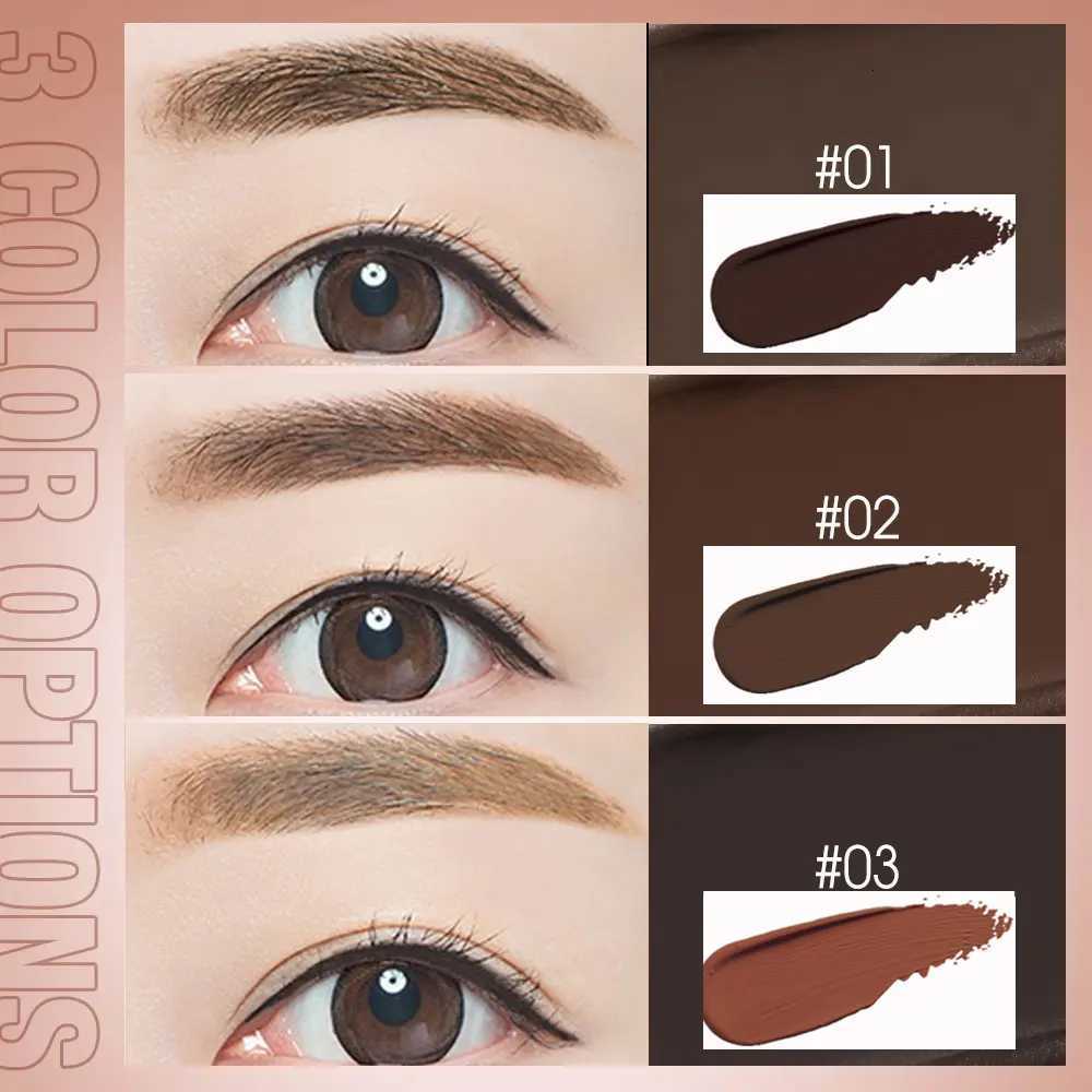 3Color Eyebrow Pomade Eyebrow Eyeliner Gel Waterproof Long-lasting Tinted Sculpted Brow Gel with Brush Eyebrow Stamp Pencil Kit W250807