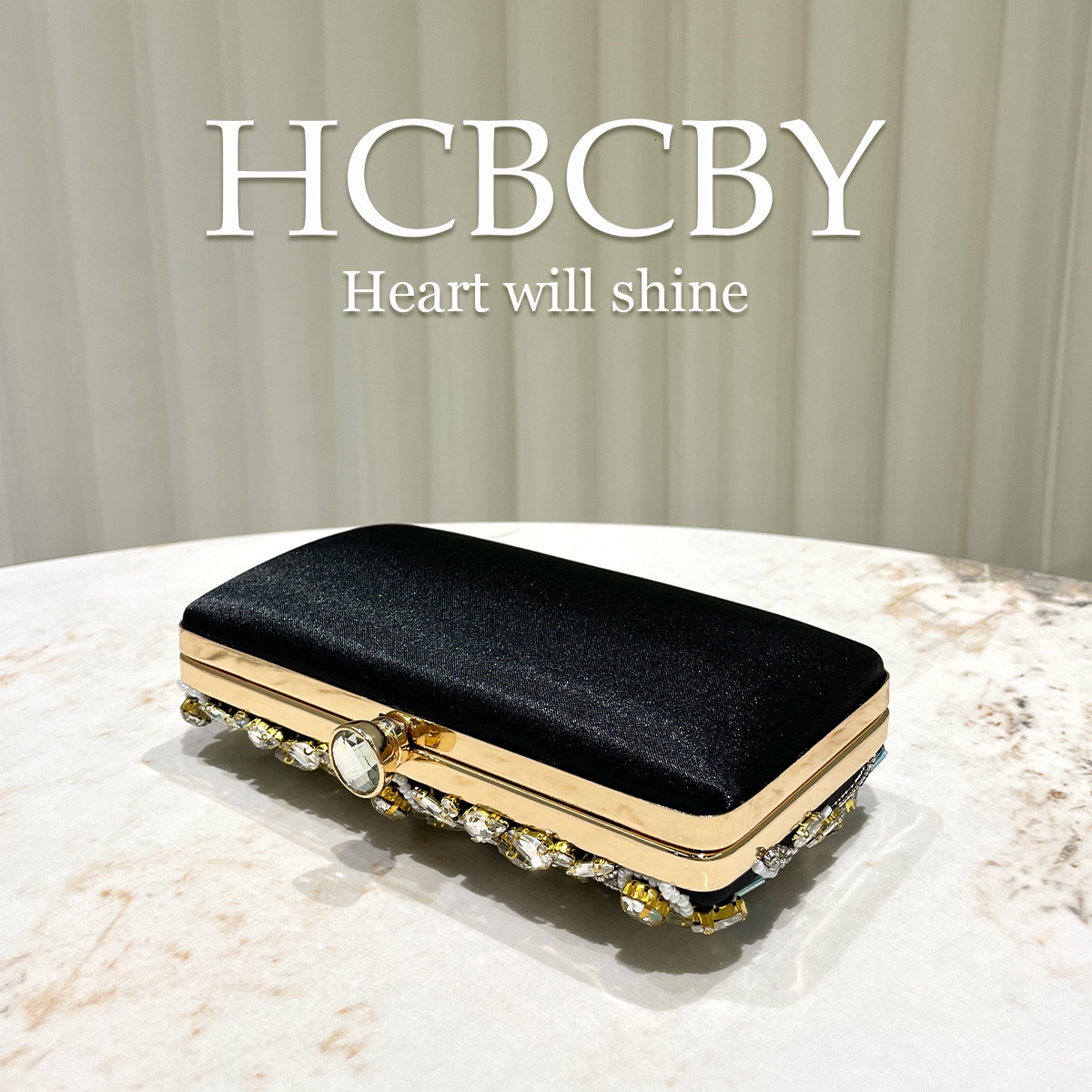 Free Shipping Designer Luxury Black Luxury Rhinestone Clutch Evening Bag Women's Fashion Color-block Elegant Box Bag Small Handbag Casual Makeup 