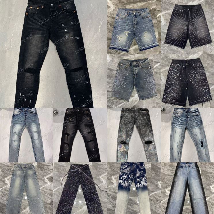 Purples jeans designer mens jeans pants designer jeans for mens Straight Retro Streetwear Casual Sweatpants motorcycle Joggers Pant size 28-40