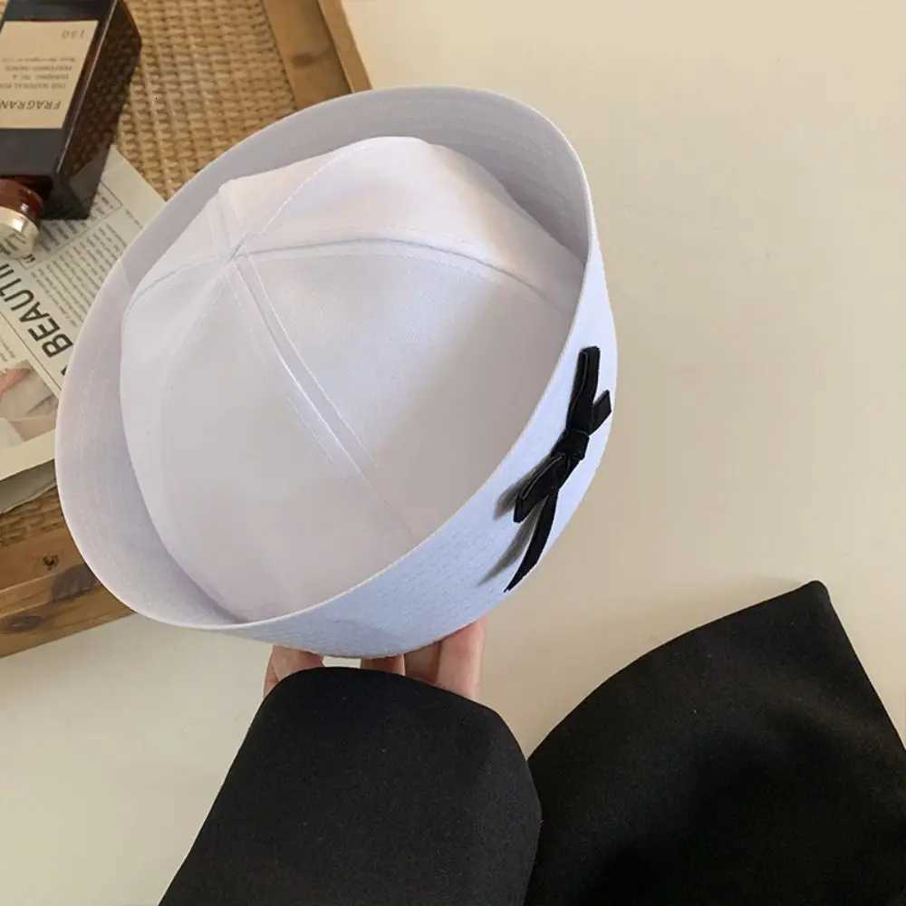 Sweet Bowknot Bow Beret Dome Flip Eaves Sailor Hat Korean Style Navy Cloth Streetwear XJ250807
