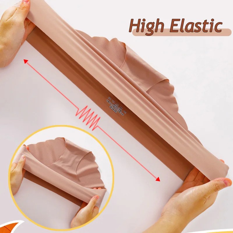 Ice Silk Seamless Panties 4PCSSet Womens Briefs Solid Color Elastic Underwear Female Ultra Thin No Trace Wavy Side 250807