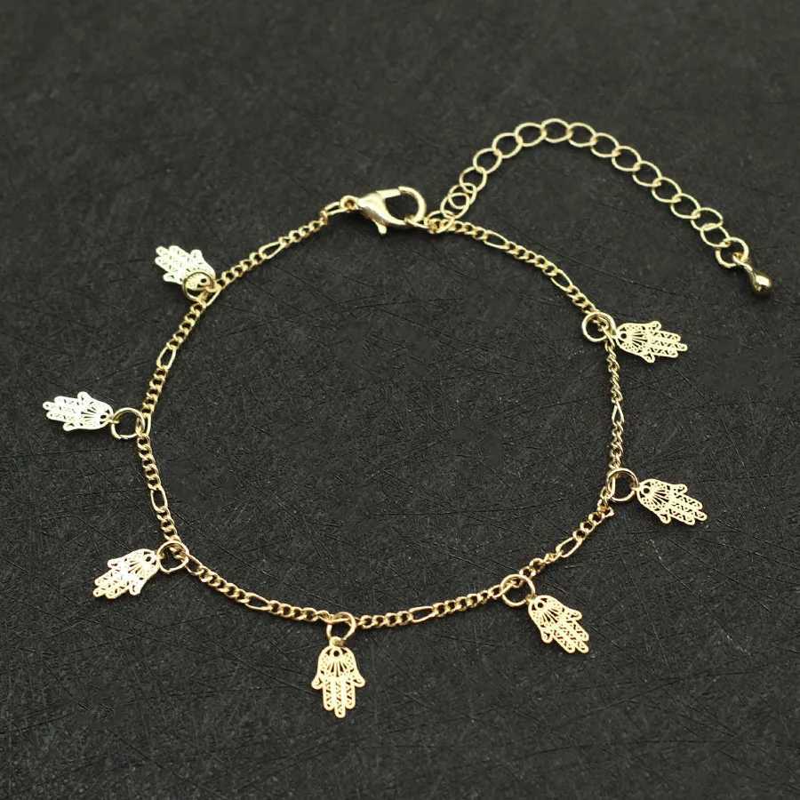 2024 New Women Anklet Classic Fatima Hand Ankle Chain Adjustable Summer Beach Accessories Female Leg Gifts For Her Y250805