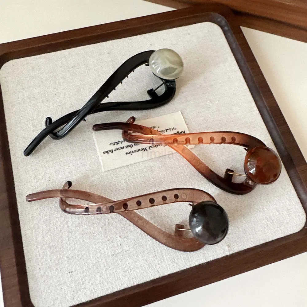 Retro S Shape Ponytail Twist Hair Clips New Fashion Multi-color Twisted Hollow Out Clips Hair Accessories Gift U250807