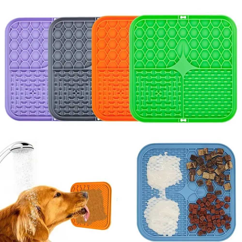 Pet Licking Plate Slow Food Plate Licking Pad Silicone Pet Slow Food Tableware Bowl Suction Cup Dog Licking Pad Slow Food Anti-Choking Pad Y250806