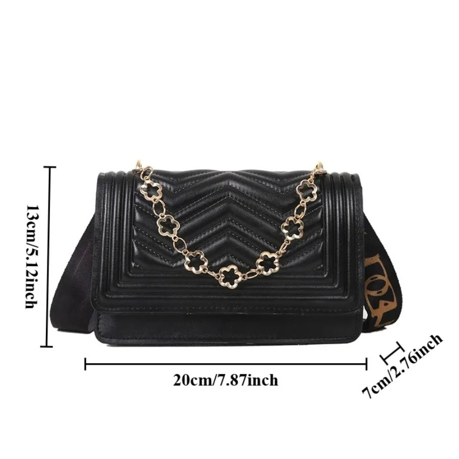 Fashionable temperament simple texture generous wide shoulder beautiful belt single shoulder crossbody womens bags 250807