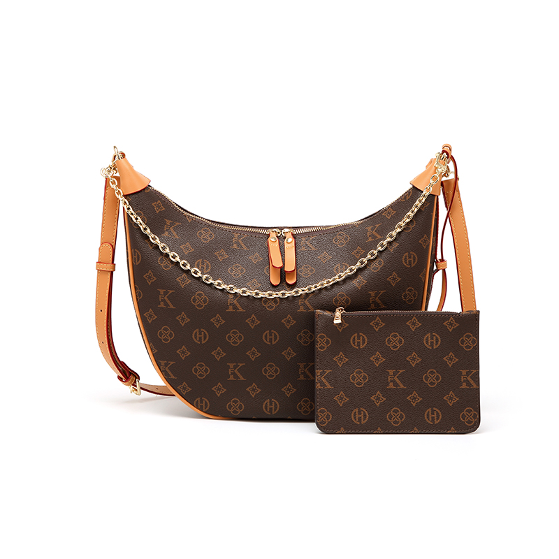 MKF designer bag free shipping Light luxury high-quality retro printed contrasting classic fashion casual womens crescent crossbody bags