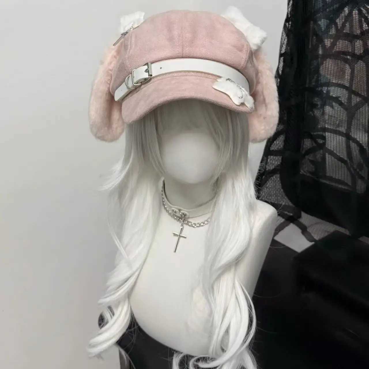 Womens Kaii Hat Sweet Style New Fashion C Gray Dog Eared C Subculture Beret Cute Individualistic Embossing Otaku Culture XJ250807