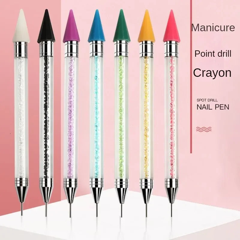 Double Head Nail Art Diamond Embroidery Drill Dot Painting Point Pen With Box Rhinestone Picker Wax Pencil Crystal Handle Tool 250814