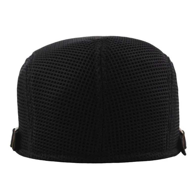 Hollow Mesh Duckbill C Breathable Beret Mens Breathable Mesh Hollow Beret Adjustable Buckle Sports C XJ250807