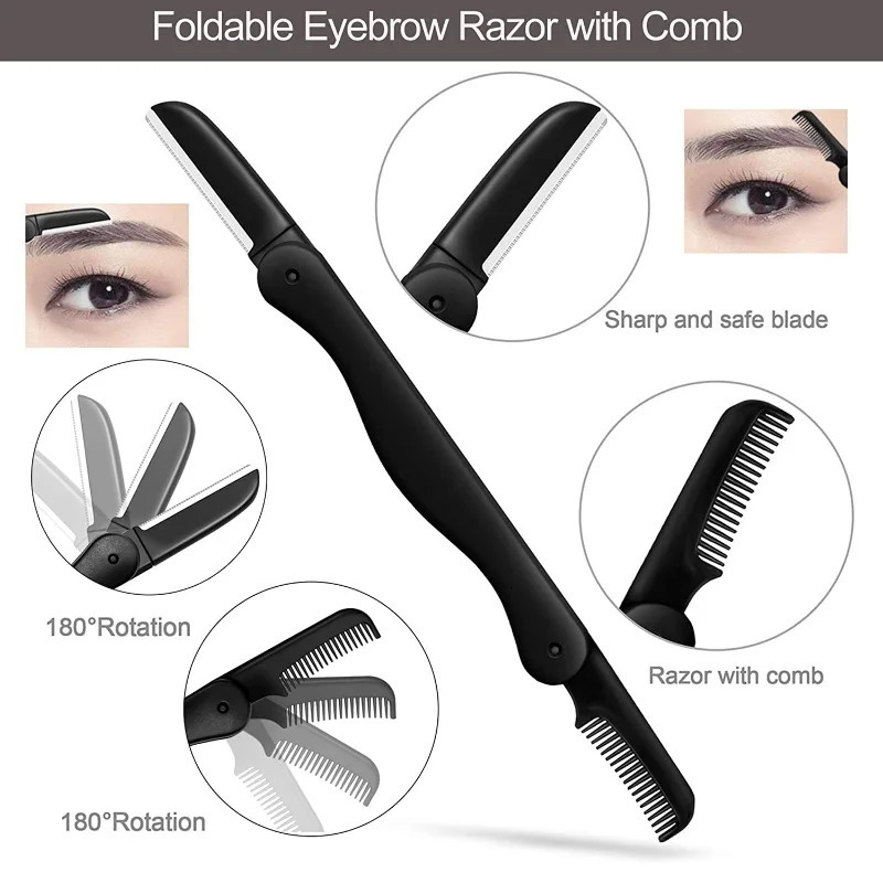 Eyebrow Razor Trimmer Kit Eyebrow Grooming Set for Women and Men Comb Tweezers Scissors Brow Razors Eyebrow Brush Beauty Tools 250805