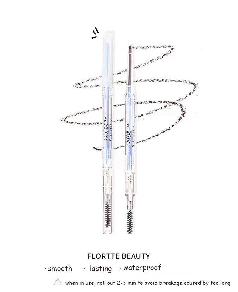 Flortte Mood Institute Fune Series Browpencil Double-head Superfine Eyebrow Enhancer Long-lasting Smudge-proof Women Eye Makeup W250807