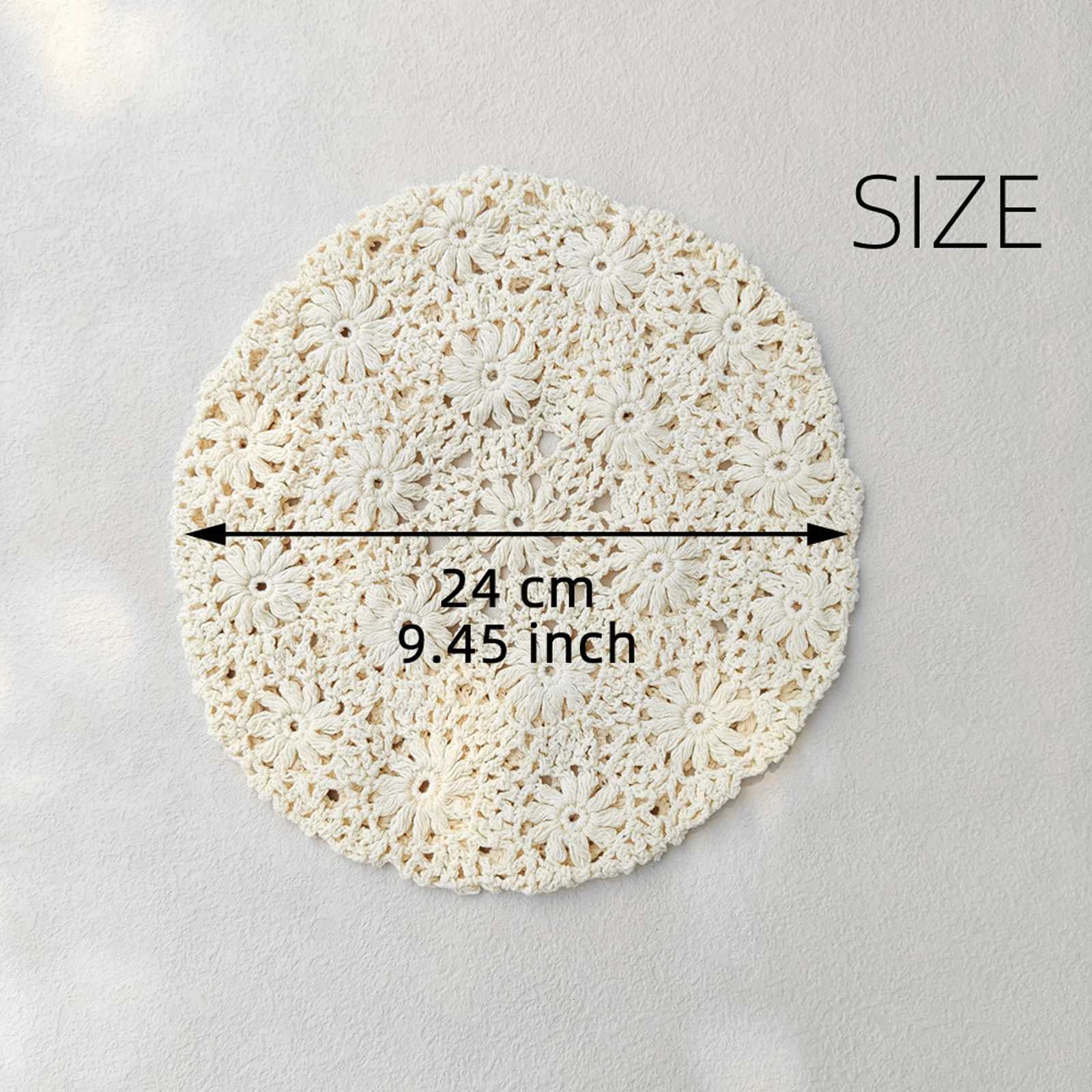 Elegant Hollowed Flower Crochet Knit Beret Hat Women Boho Ethnic Painters C Artist Hat for Summer Fall Holiday Beige Berets XJ250807