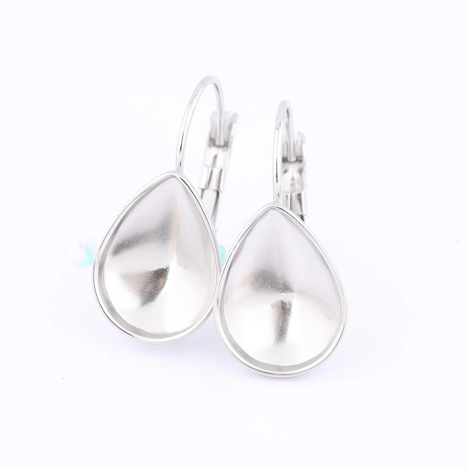 10pcs Stainless Steel Gold Plated Leverback Earring Bezel Setting Blanks For 10x14mm Pointed Back Teardrop Stones Diy Findings 250804