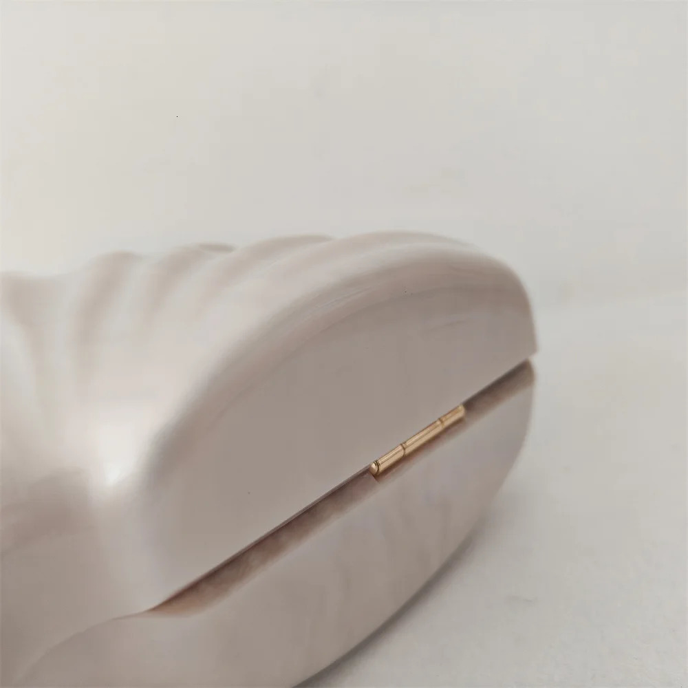 Original Shell Half Room Acrylic Beaded Bag Box Clutches Party Evening Purse Women Shoulder Travel Beach Mini Summer Handbags 250730