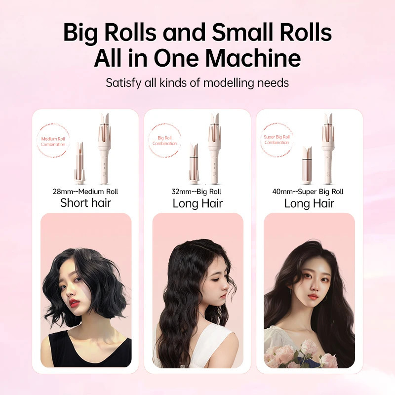 Automatic Hair Curler 32mm Auto Rotating Ceramic Hair Roller Professional Curling Iron Stick 40mm Curling Wand Hair Waver gift 250729