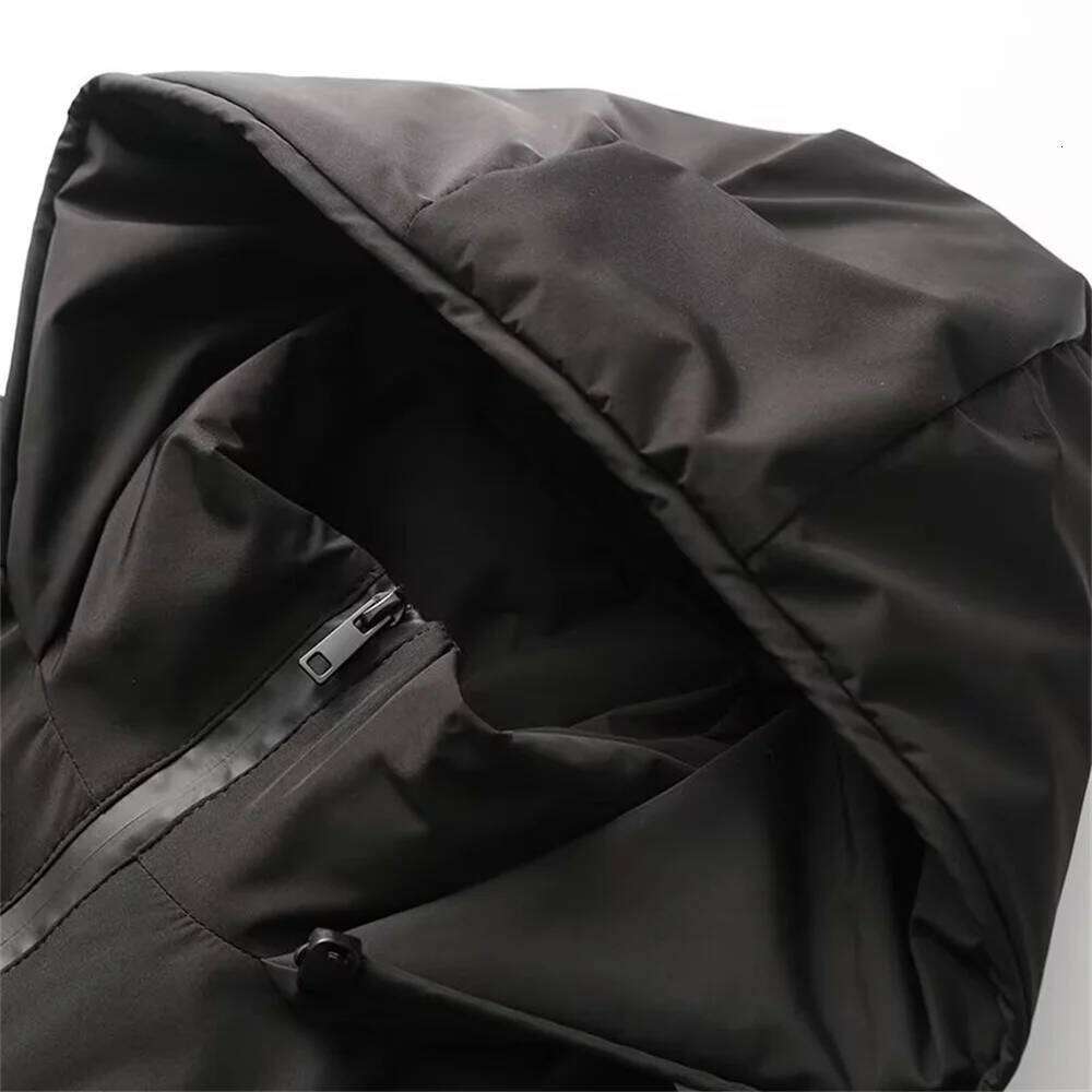 Designer Clothing 2025 UNIZERA Women's Stand Up Collar Zipper Decoration Hood Long Sleeved Thick Warm Cotton Clothing Winter New Jacket