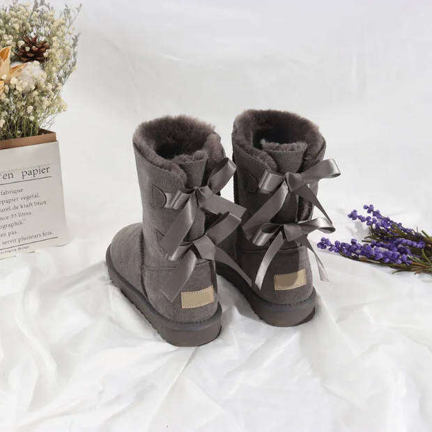 Kids Boots Mini Bow Australian Classic Girls Shoes Toddler Children Winter Snow Boot II Baby Kid Youth Chesut Black Sneakers Furry Bailey