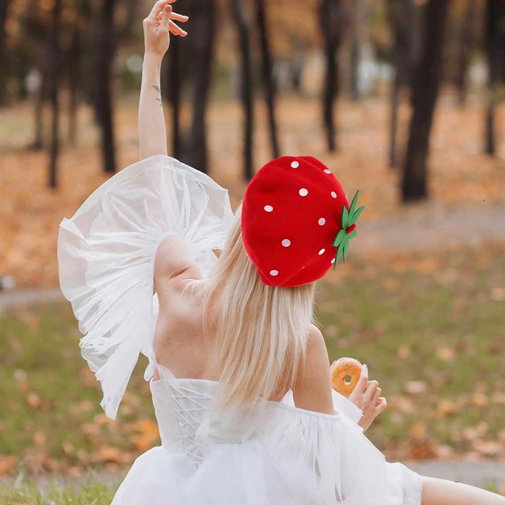 Stylish Beret Party Kaii Stylish She Artist Heaear Warm Wool Blend Novelty Hat Women Vintage Cosplay XJ250807