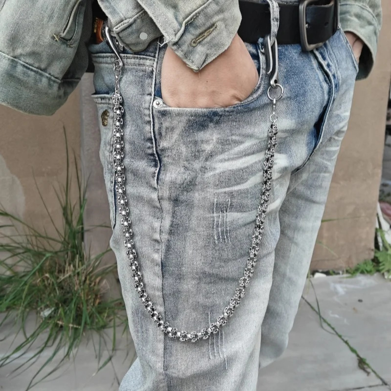 2025 Model Rotundity Skull Pants Chain Unisex Ones Waist y2k Accessories Punk Hip Hop Key Chain Wholesaler 250805