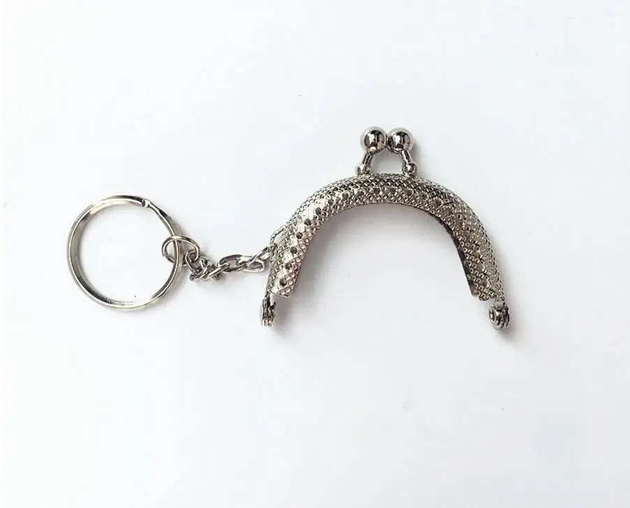 KISSDIY 20PCS 5CM Antique Bronze Silver Golden Metal Coin Purse Frames With Keyring Bag Handle Kiss Clasp DIY Bag Accessories 250807