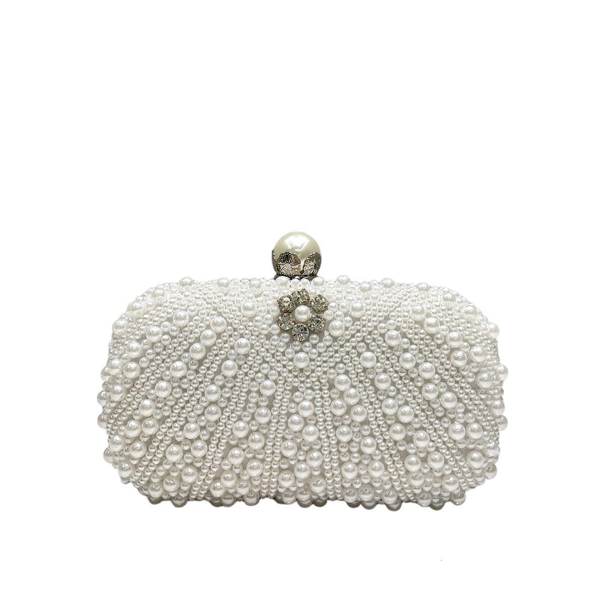 Free Shipping Designer Luxury White Retro Heavy Beaded Bag Evening Bag Women's Fashionable Elegant Clutch Cheongsam Bag Casual Makeup Bag Handbag