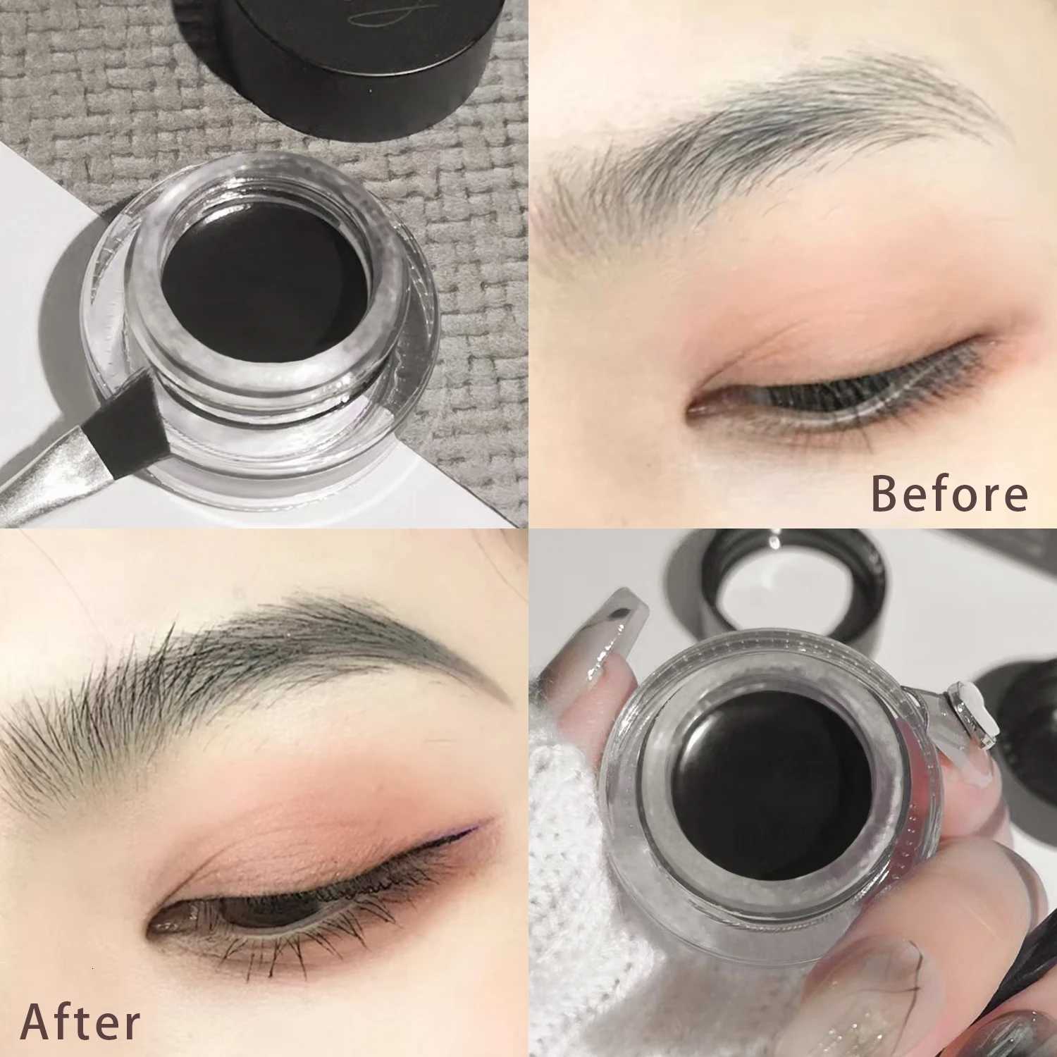 Makeup Dye Eyebrow Cream Waterproof Non-Smudge Dye Lasting Three-Dimensional Eyebrow Cream Eyebrow Cream + Brush W250807