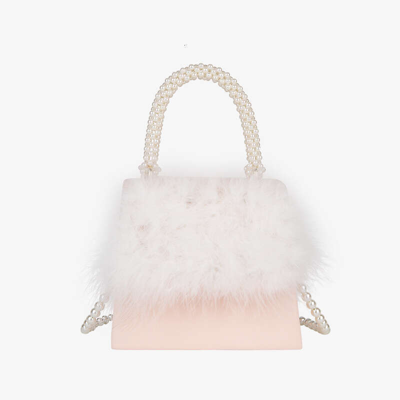 Crowdsourced Design Plush 2024 New Cross body Women's High Grade One Shoulder Handheld Simple Small Square Bag