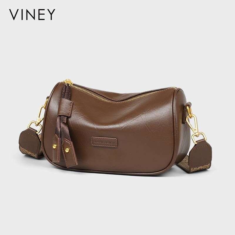 VINEY Women 2025 New Summer Messenger Genuine Leather Women's Commuter High-end Shoulder Pillow Bag