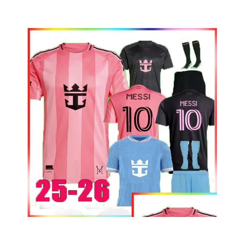 Clothing Sets 25 26 Inters Messis Soccer Jerseys Miamis Suarez Football Shirt 2024 2025 2026 Higuain Trapp Pellegrini Martinez Fc Ca Ot69H