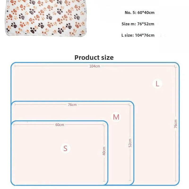 Soft Fluffy High Quality Pet Blanket Cute Cartoon Pattern Non Slip Warm Comfortable Mat Machine Washable All Season for Cat Dogs 250804