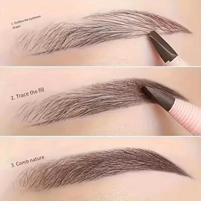 6 Colors Option Eyebrow Pencil Waterproof and Non-smudge Genuine Wood Hard Core Wholesale Wood Eyebrow Pencil Golden Eyebrow Pen W250807