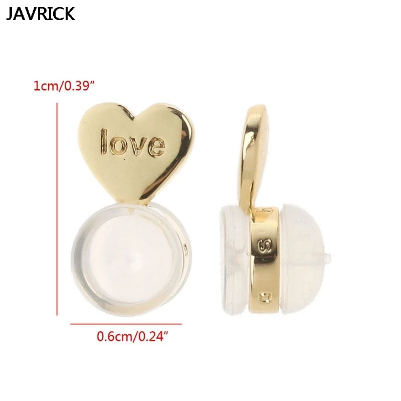 10Pcs Heart Love Magic Earring Lifters Lifts Backs Adjustable Hypoallergenic Nuts Ear Lobe Support 250804