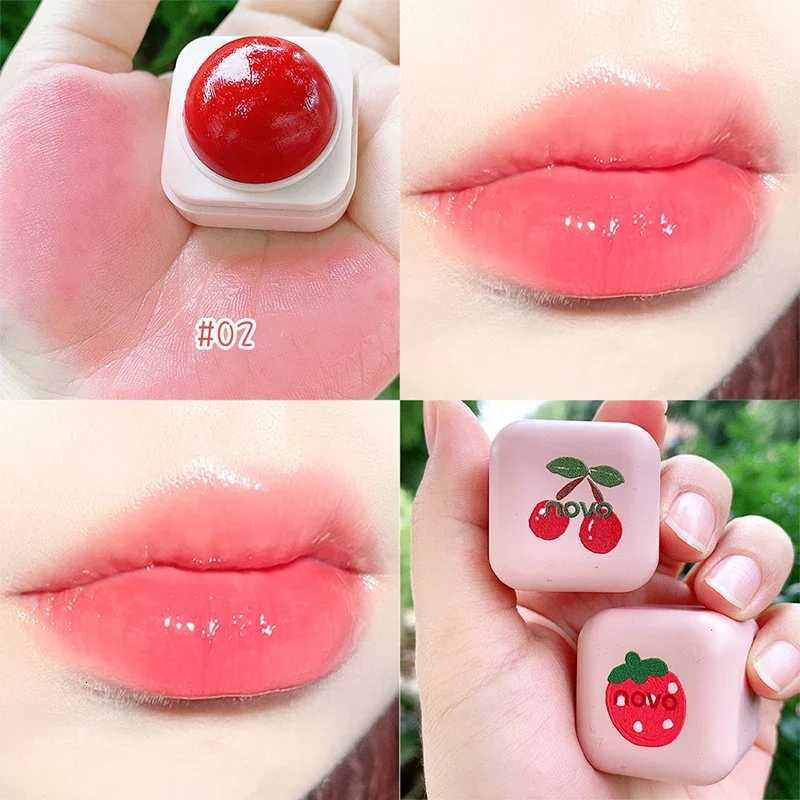 Mini Pudding Temperature Change Lip Balm Lasting Nutritious Lipstick Peach Lip Care Lipstick Base Transparent Repair LipglossXJ250807