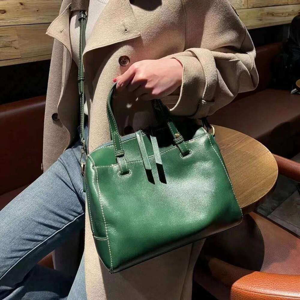 2025 Vintage Geniune Leather Pillow Woman Top-Handle High Quality Work Briefcase Shoulder Crossbody Bag Large Capacity 20250805