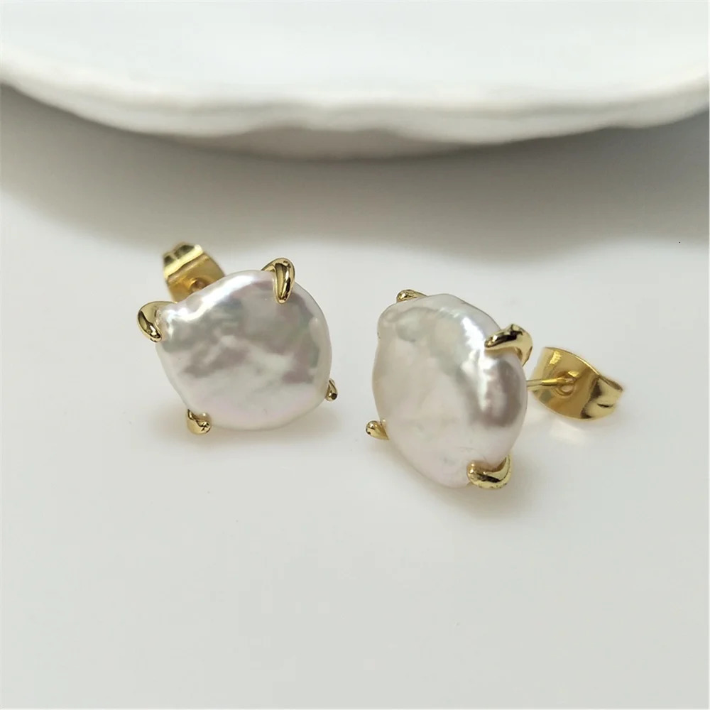 1Pair Of Freshwater Pearl Earrings High Quality Golden/Silver Plated Jewelry For Mothers Day Gifts ER0012 250805