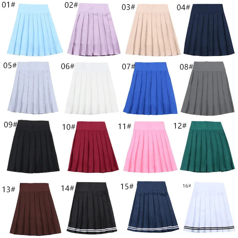 School Dresses Japanese Short Skirt Cosplay Anime Pleated Jk Uniforms Sailor Suit Skirts Girl 17 Colors 250729