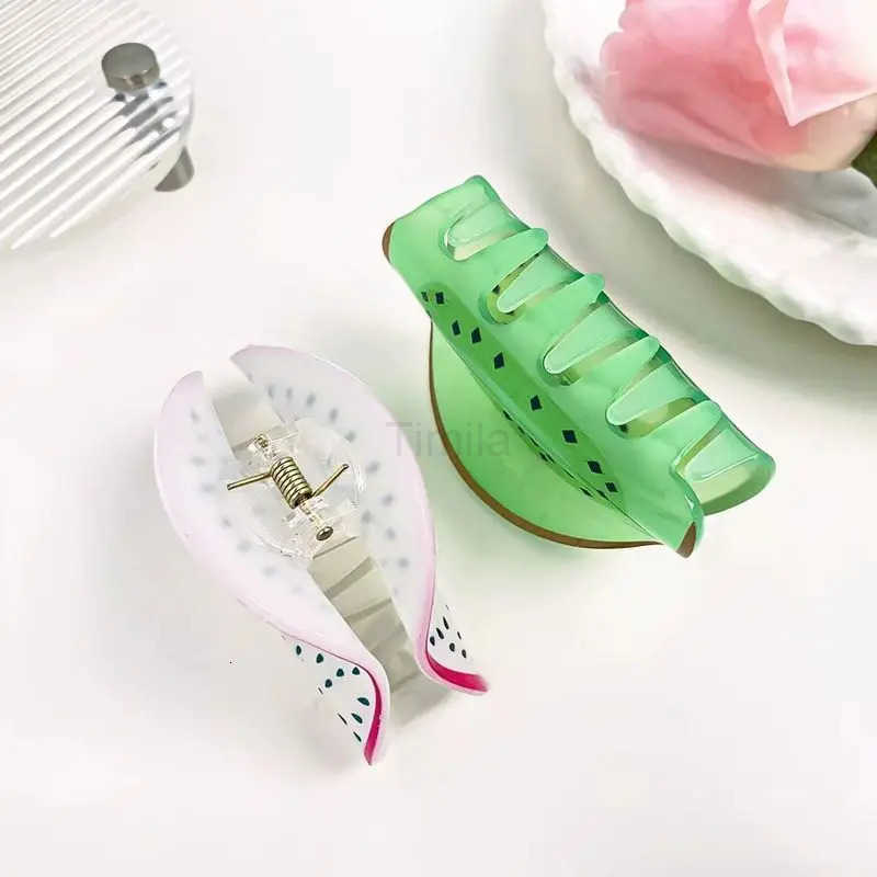 1pc Fruit-based acrylic clip creative hair accessory hair clip for the back of the head high-end Korean version clip U250807