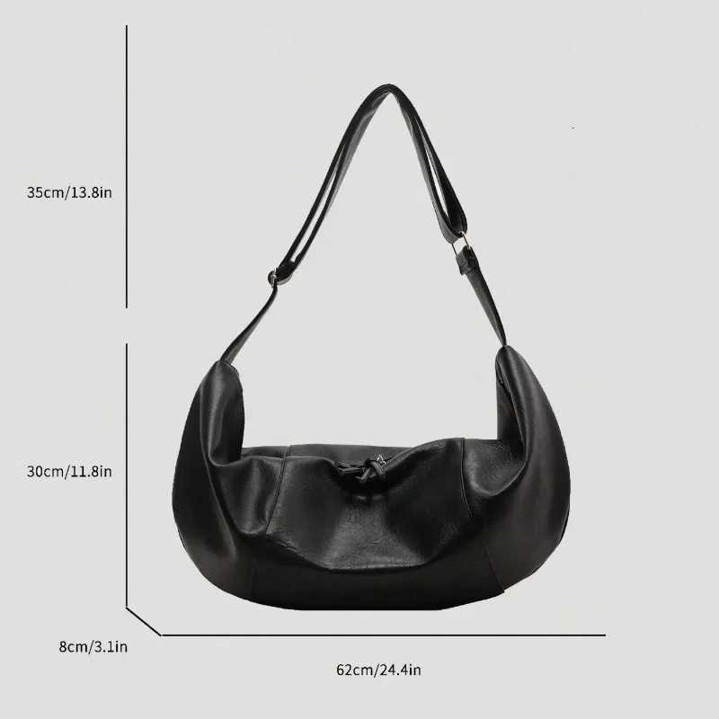 2025 Stylish Dumpling Shaped PU Crossbody Bag for Suitable for Casual Outings and Large Capacity Needs Bags Unisex Sling Bag Z250807