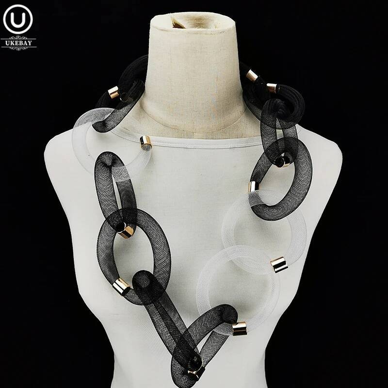 UK New Coarse Big Mesh Hollow Collar Necklaces Women Fashion Jewelry Handmade Choker Necklace For Wedding Party Jewelry for Women