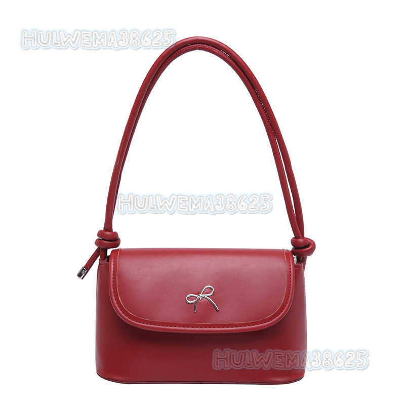 Butterfly Knot Fashion Style Textured Early Autumn 2025 New Versatile Casual Bag Single Shoulder Crossbody Bag Underarm Small Square Bag H250806
