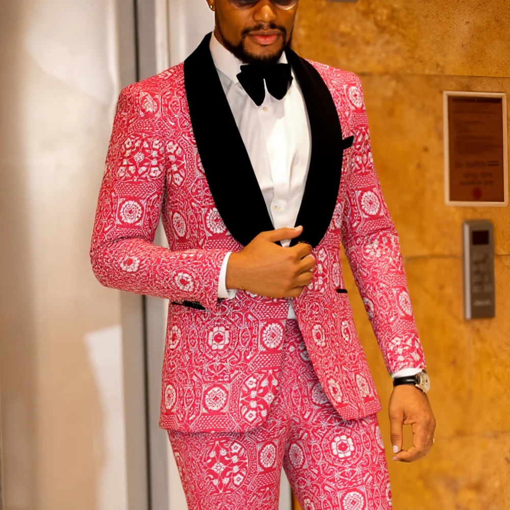 Mens Suits Tuxedo Suit Set Slim Fit 2 Piece ious Party Dinner Jacket Pants 250807