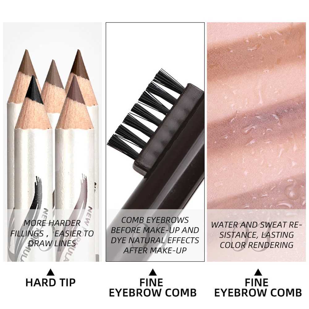 1pcs Waterproof Eyebrow Pencil Art Tint Makeup Eye Brow Pen Enhancers Long Lasting 5 Colors Eyebrow Pen Women Beauty Cosmetic W250807