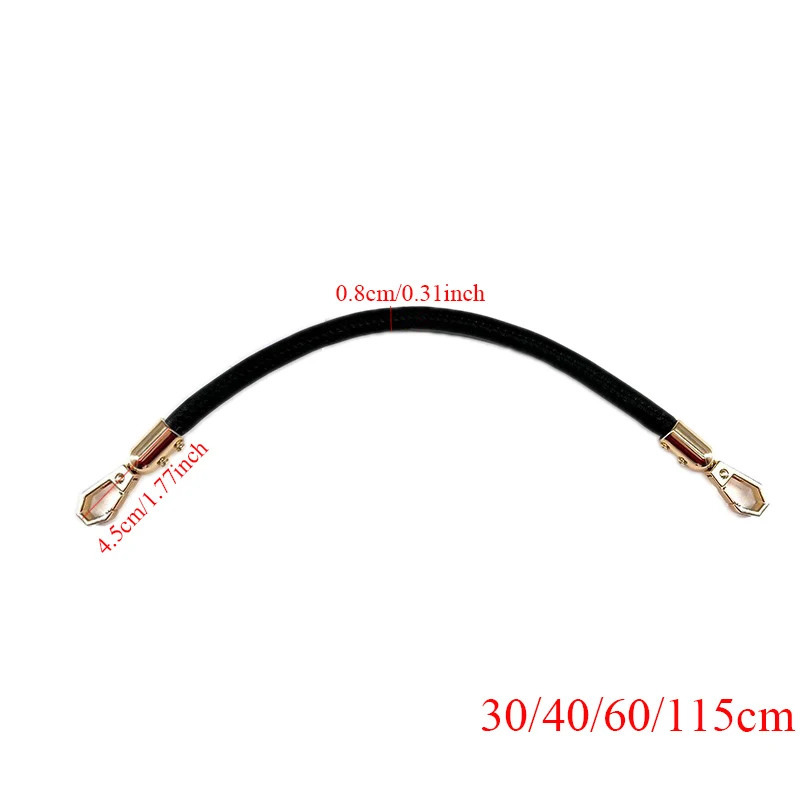 304060115cm PU Leather Braided Rope Handles Handbag Shoulder Bag Strap Handmade Bag DIY Accessories Alloy Metal Hook Buckle 250807