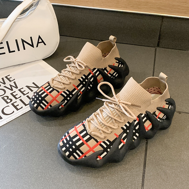 2025 new Spring breathable single shoes for summer and autumn octopus-themed flat-soled mesh soft-soled sports shoes