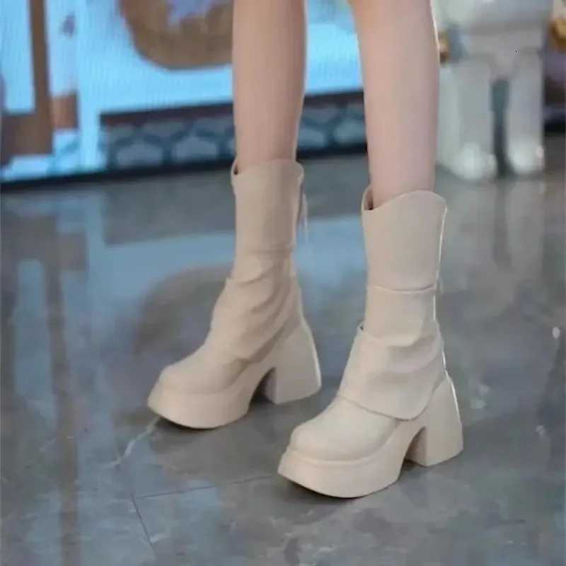100% Cotton 100% Cotton 100% Cotton Womens Platform Boots Fi Soft Leather Boot Outdoor Casual Short Boots Plush Warm Winter Boots for Women Zipper Ank