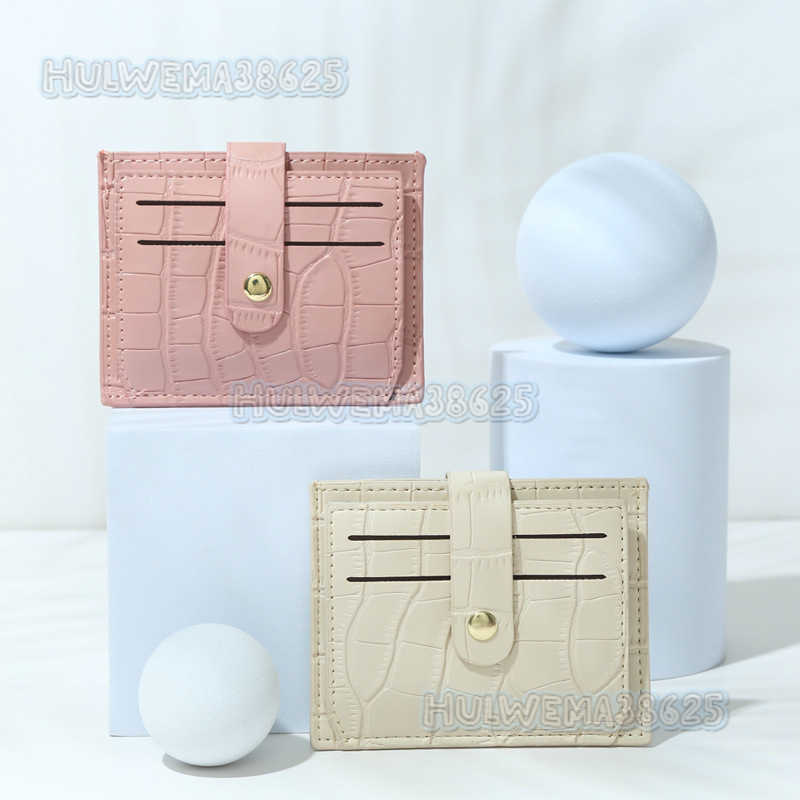 New Niche Design Card Bag Zero Wallet Multi Slot Wallet Women Candy Color Crocodile Pattern Small H250806