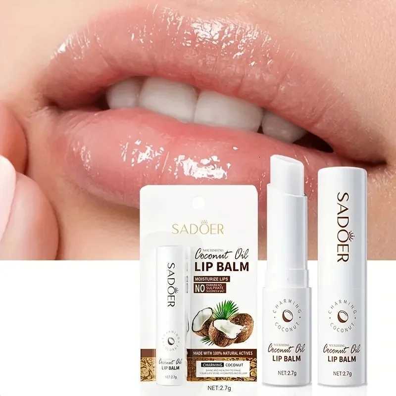 Coconut Moisturizing Lip Balm Anti-Dry Hydrating Removing Lip Wrinkles Dead Skin Lip Care Lasting Nourishment for Men WomenXJ250807