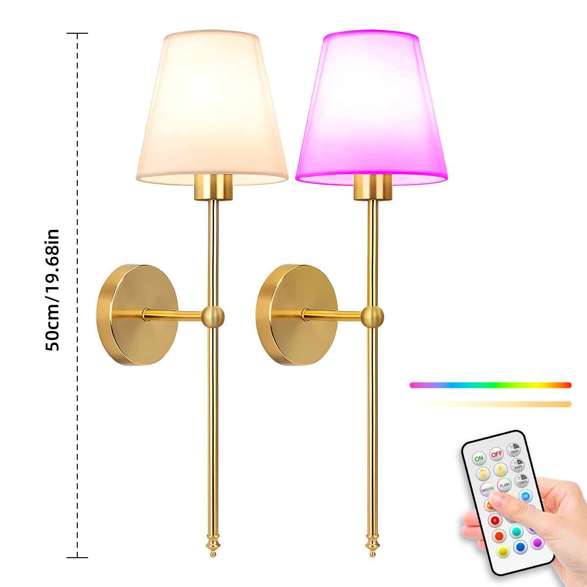 Modern Minimalist Wall Lamp with Rechargeable Battery - Three-Level Dimming for Bedroom Split type reading wall lamp-HCP029