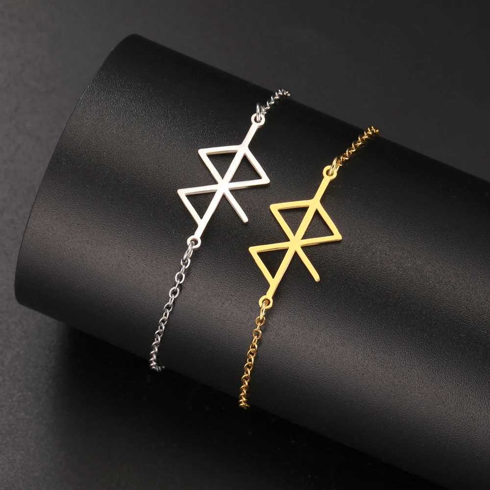 Dawapara Norse Protection Rune Charm Ankle Peace and Happiness Symbol Stainless Steel Magical Amulet Jewelry Y250805