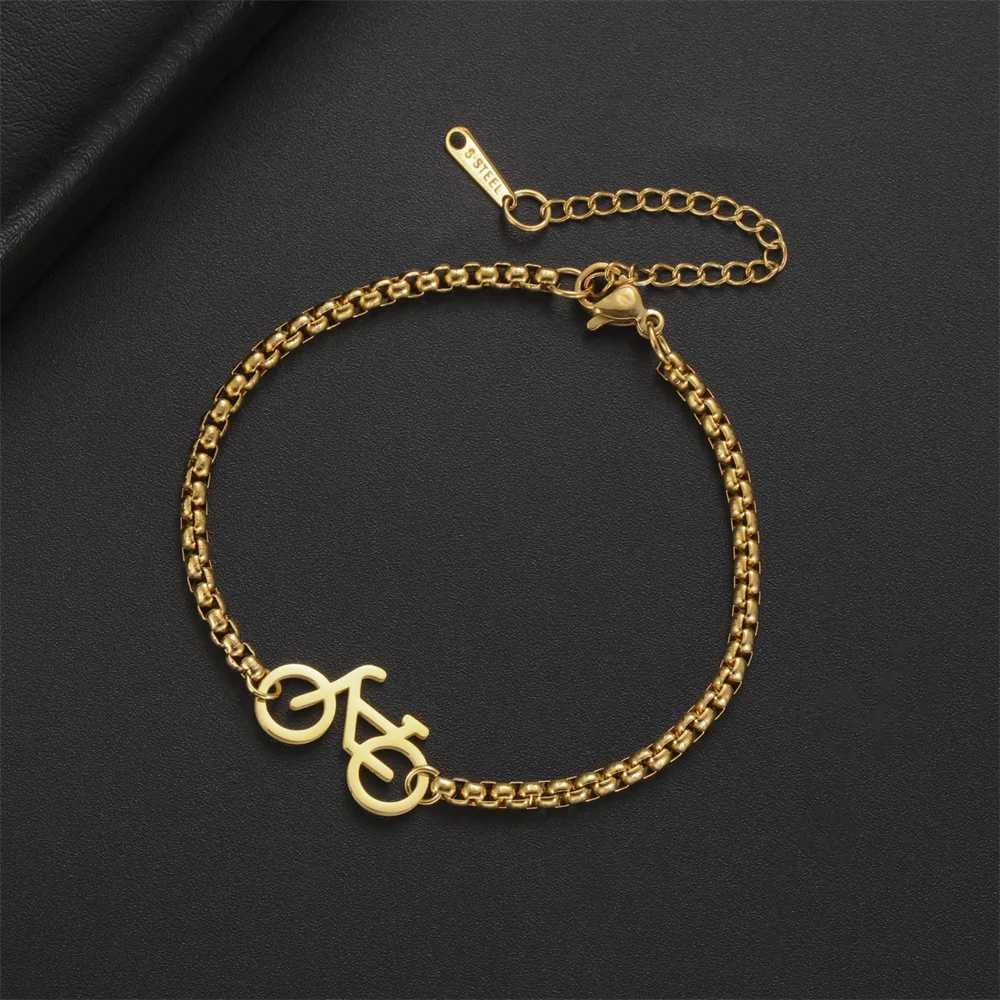 My Shape Bicycle Bracelets Cycling Sports Women Men Gifts Stainless Steel Pendant Foot Chain Hand Chain Anklets Bangle Jewelry W250807